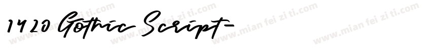 1420 Gothic Script字体转换